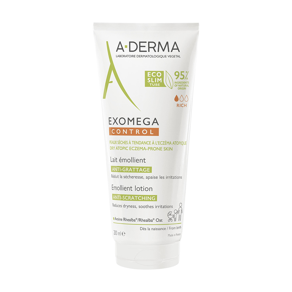 Пом'якшувальний лосьйон для тіла A-Derma Exomega Control Emollient Lotion Anti-Scratching, 200 мл